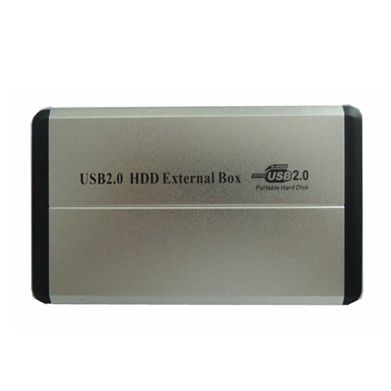 Aluminum Sandblasting 2.5-inch hard disk box Parallel USB2.0 HDD Enclosure support 500GB